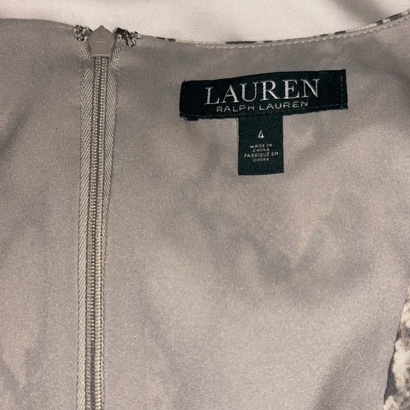 Lauren Ralph Lauren new without tags beautiful gray & beige snake print dress 4 - Picture 5 of 5